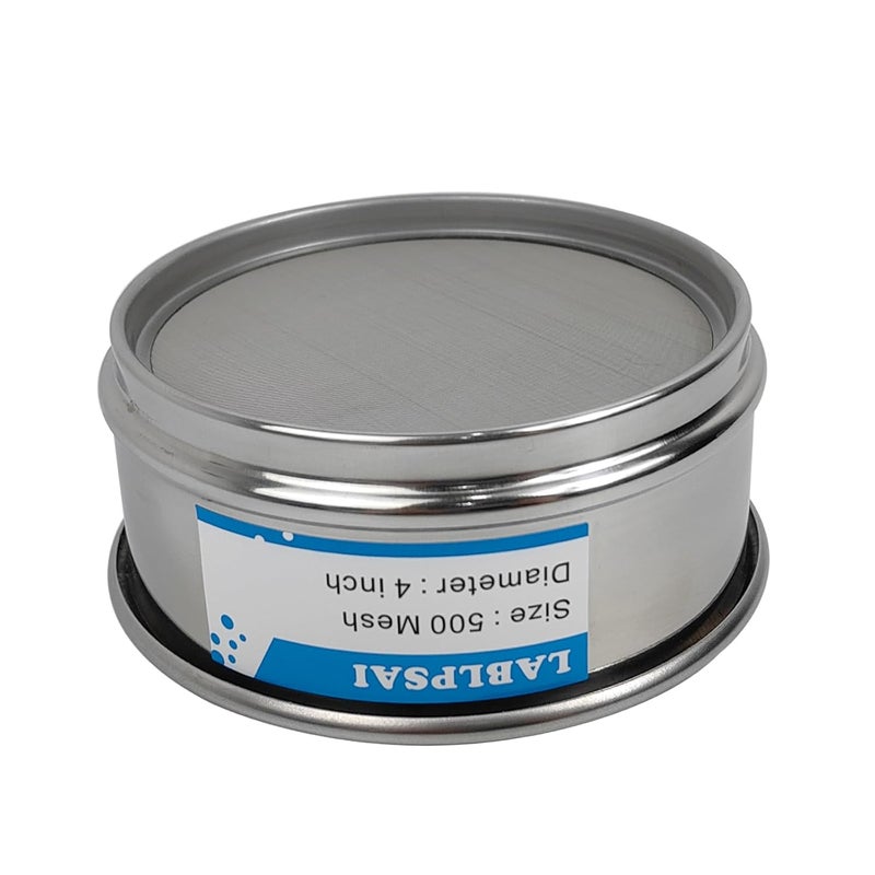 LABLPSAI 500 Mesh Lab Sieves 4" Diameter 304 Stainless Steel Wire Cloth Test Sieve for Industrial Laboratory Home - Image 2